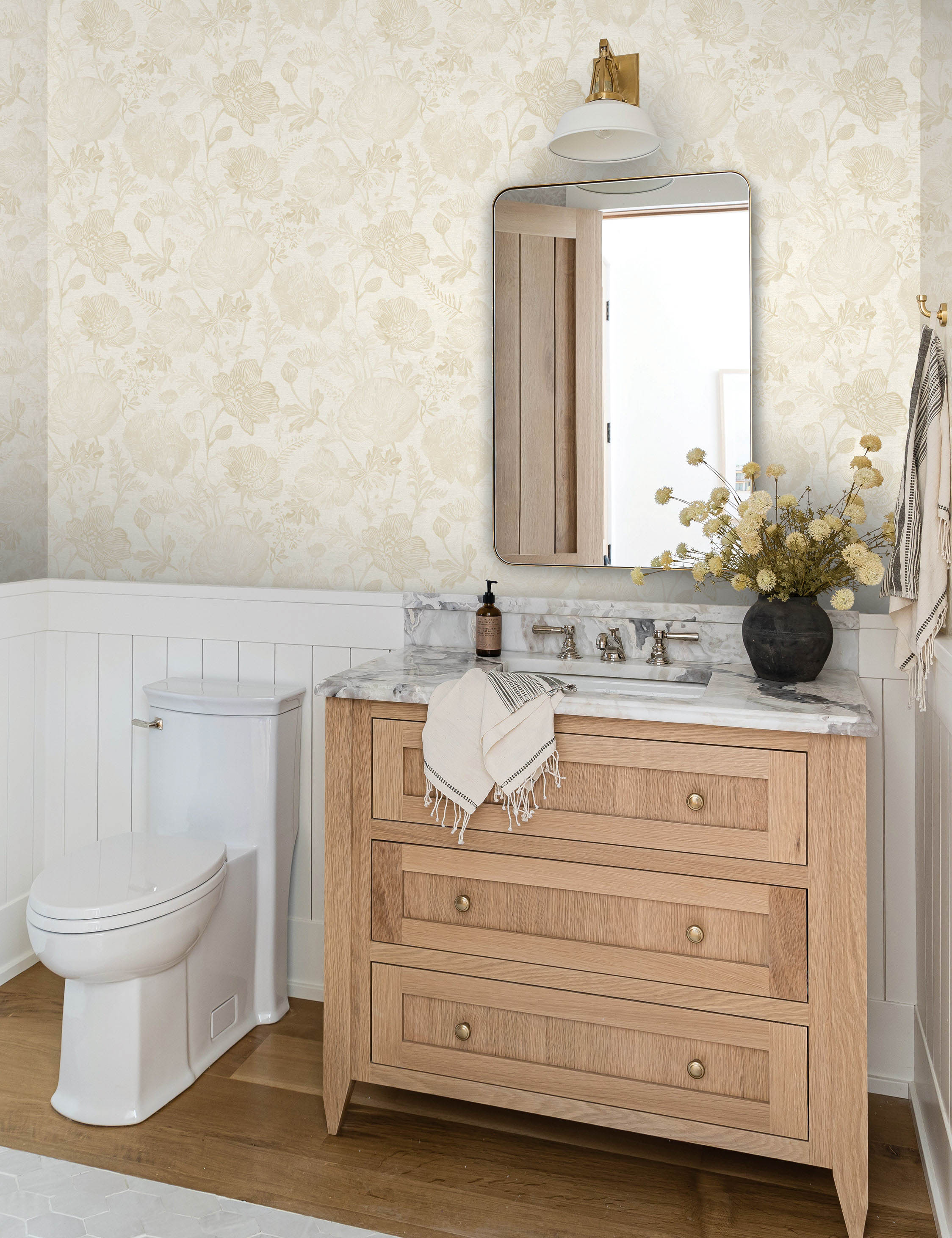 Poppies Textured Peel + Stick Wallpaper by Pure Salt