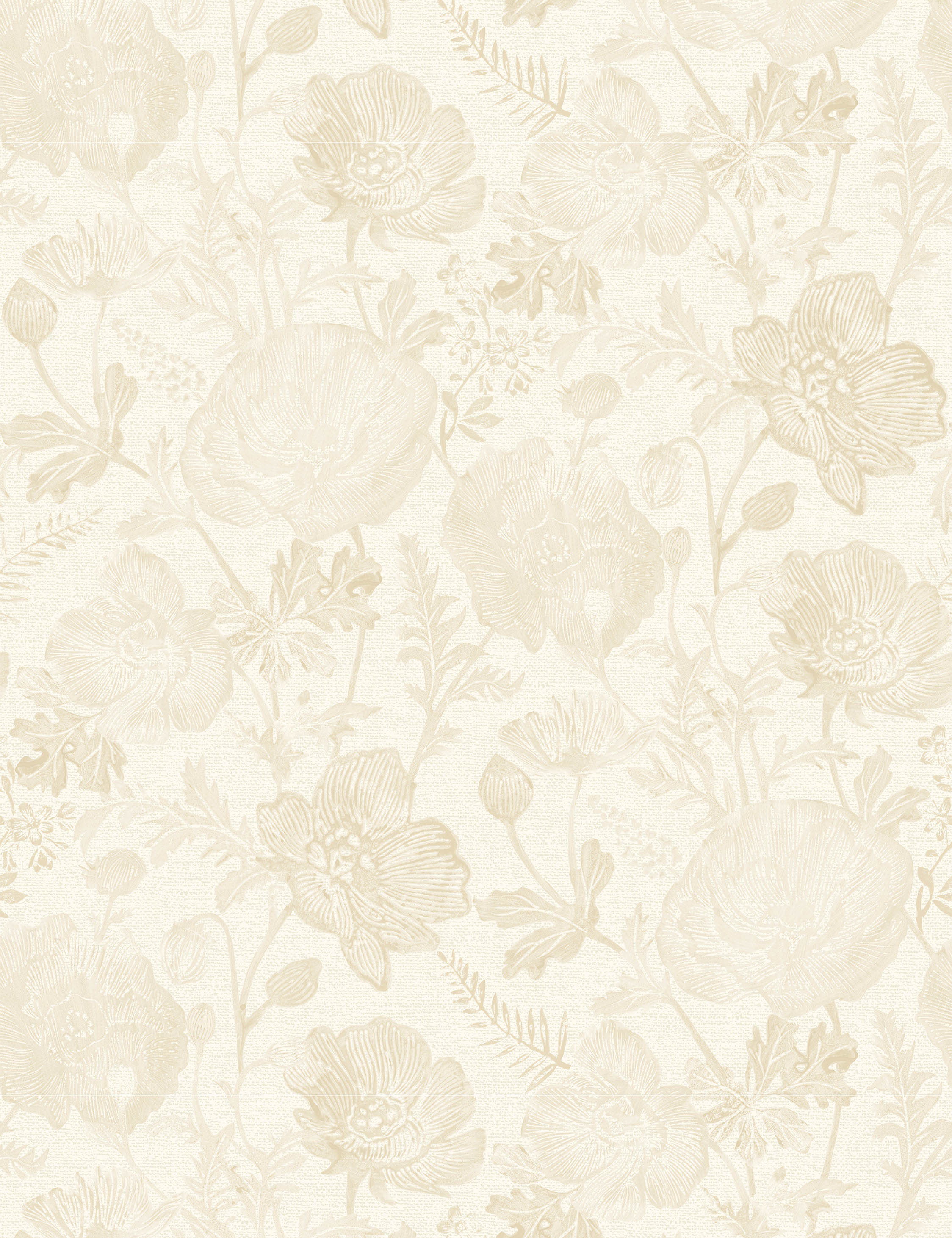 Poppies Textured Peel + Stick Wallpaper by Pure Salt