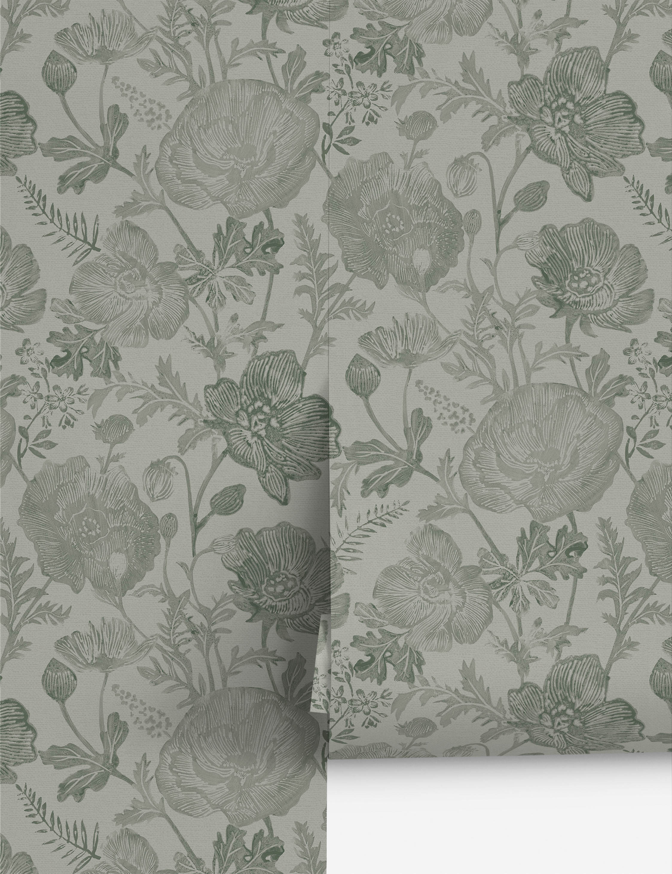 Poppies Textured Peel + Stick Wallpaper by Pure Salt