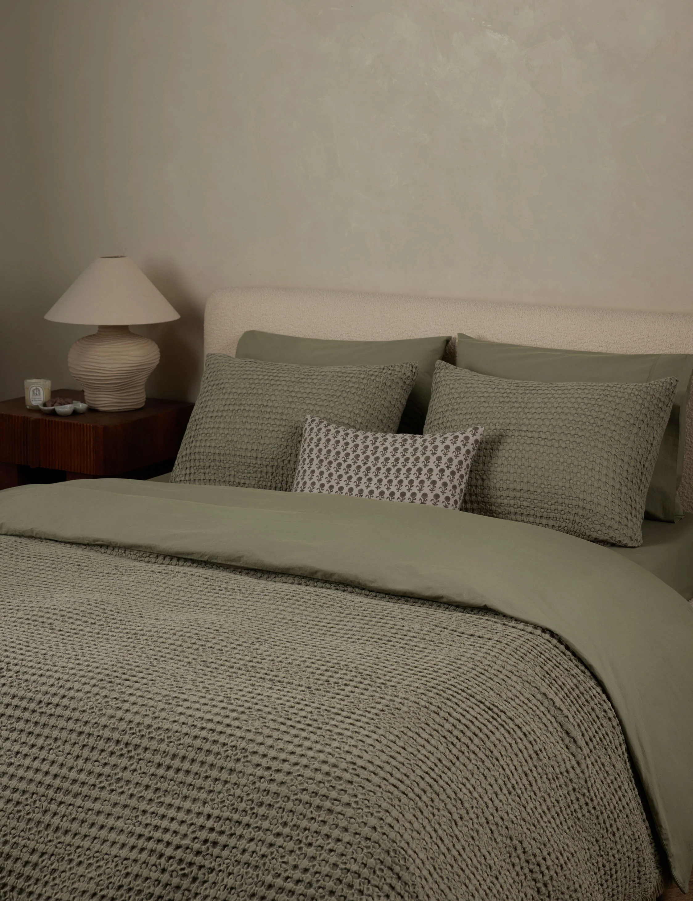 Lenora Textured Cotton Linen Blanket