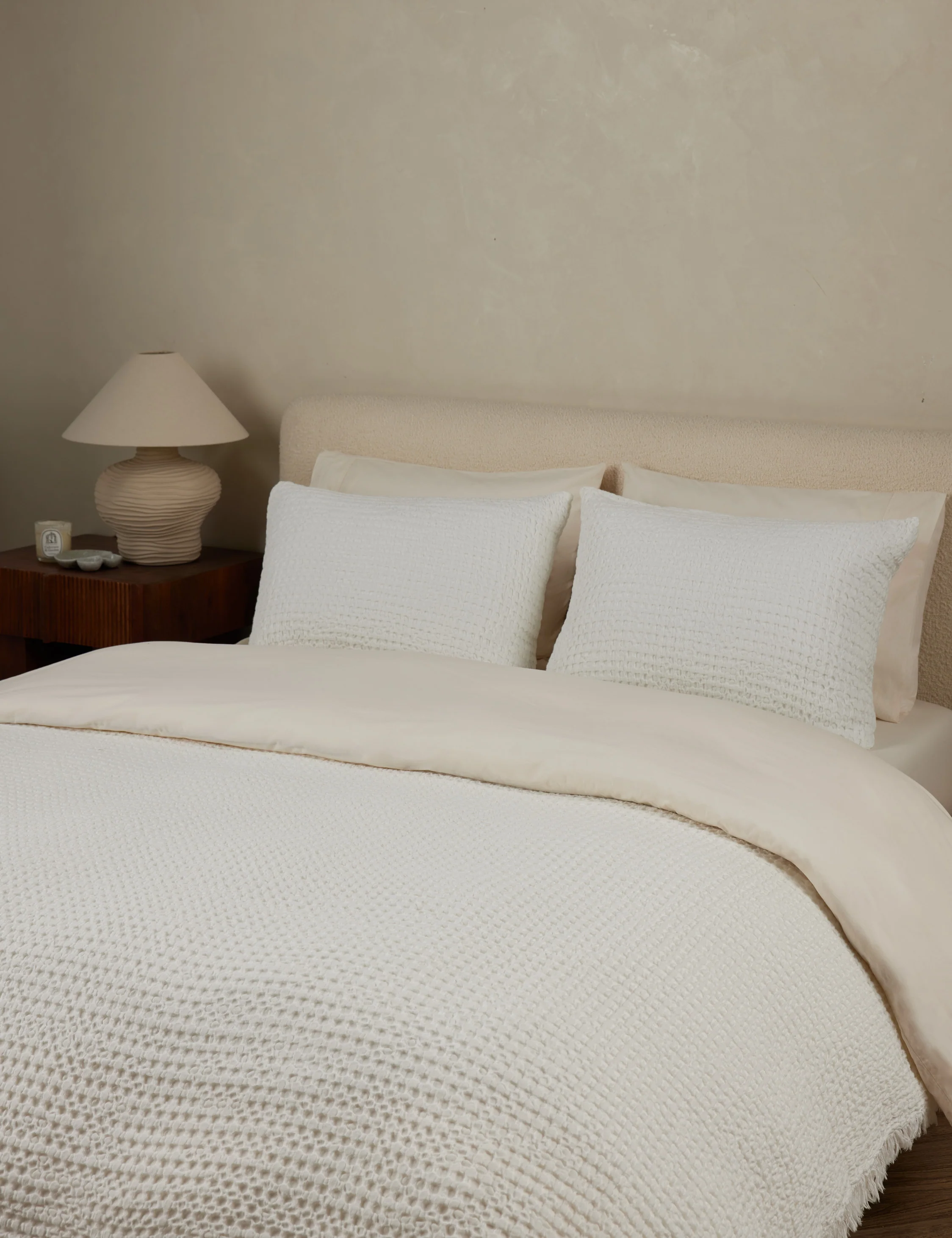 Lenora Textured Cotton Linen Blanket