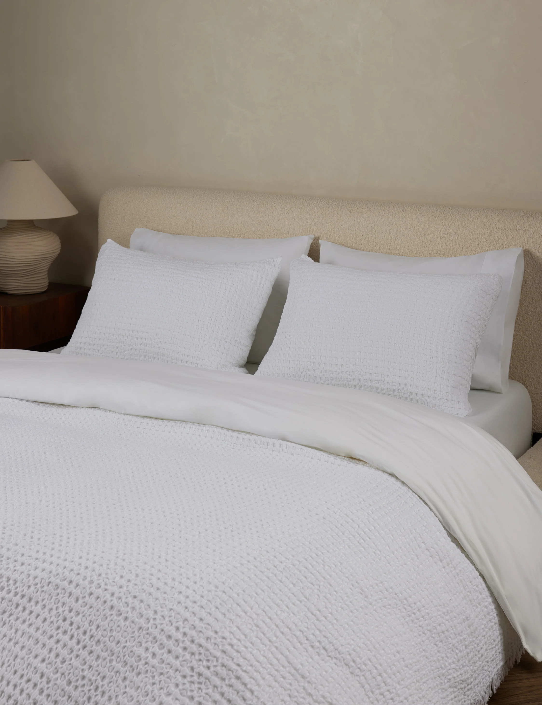 Lenora Textured Cotton Linen Blanket