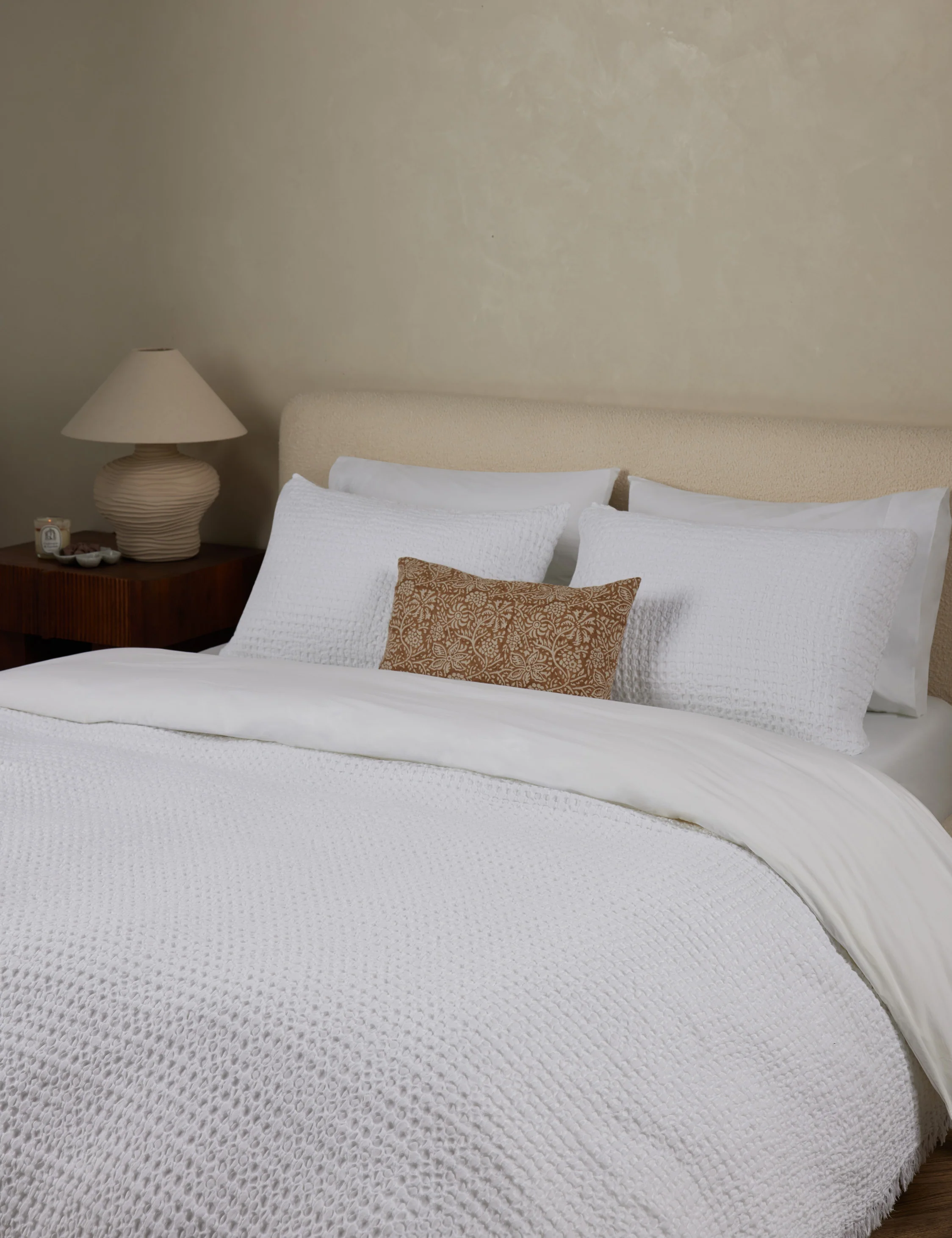 Lenora Textured Cotton Linen Blanket