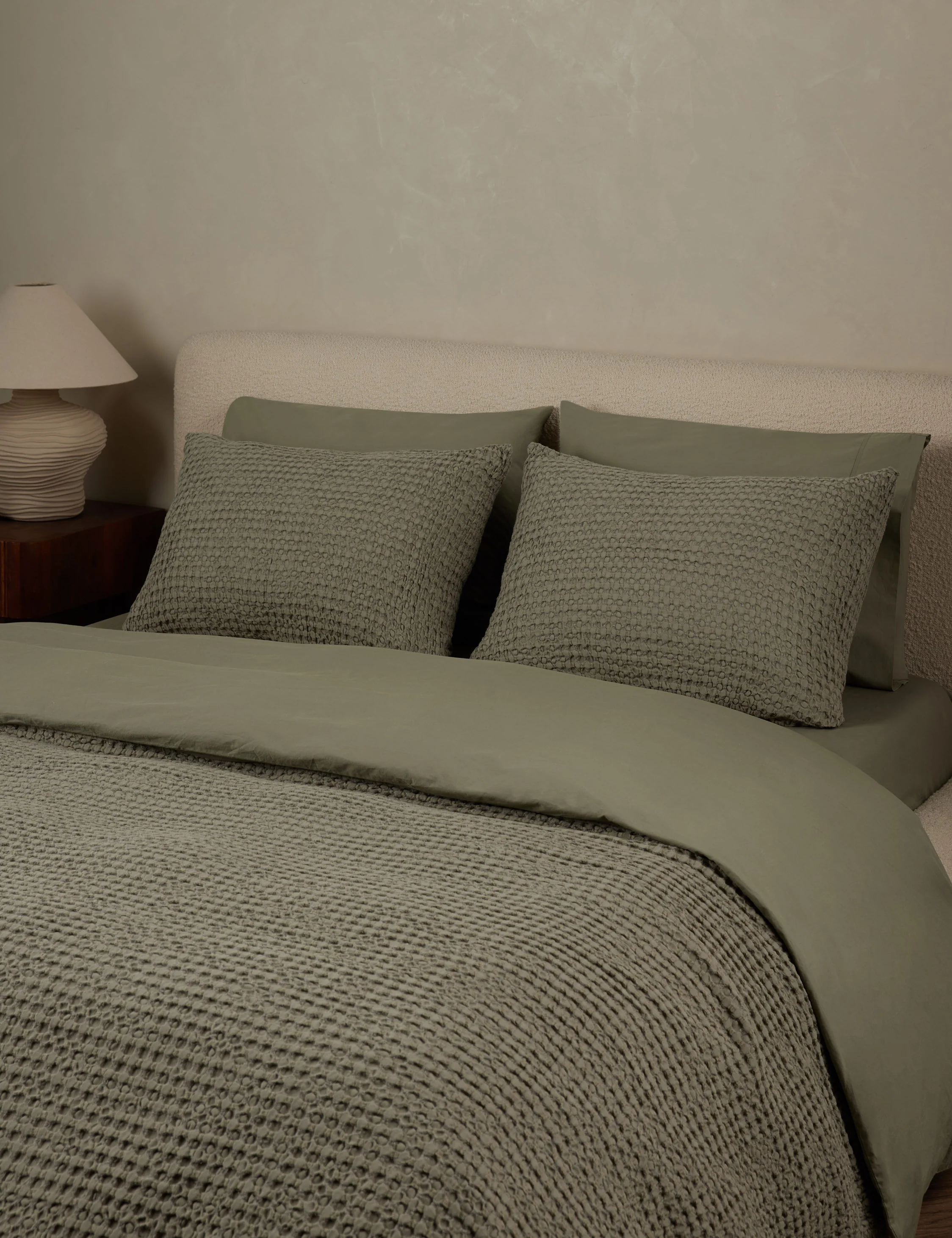 Lenora Textured Cotton Linen Blanket