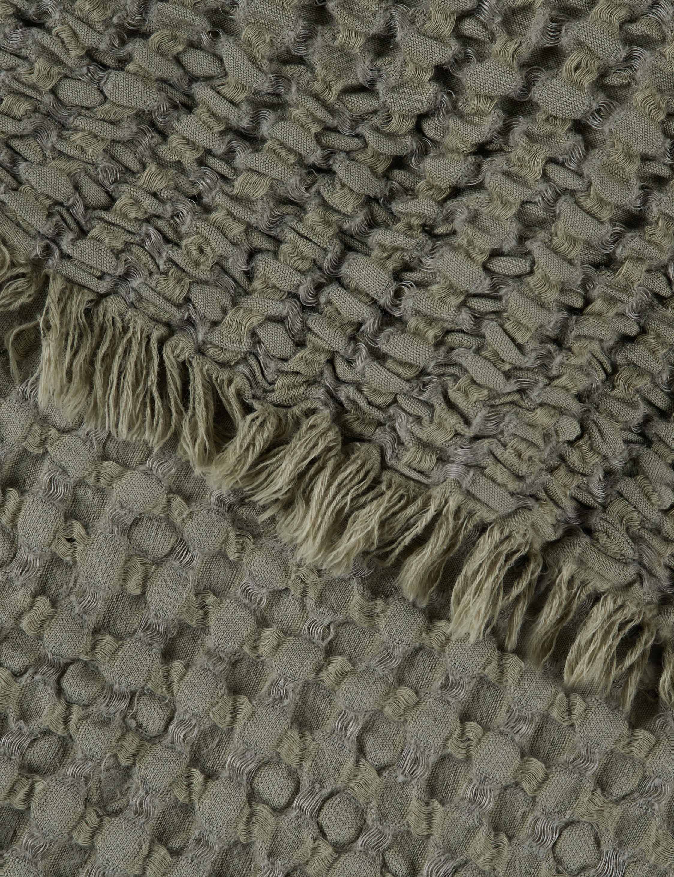 Lenora Textured Cotton Linen Blanket