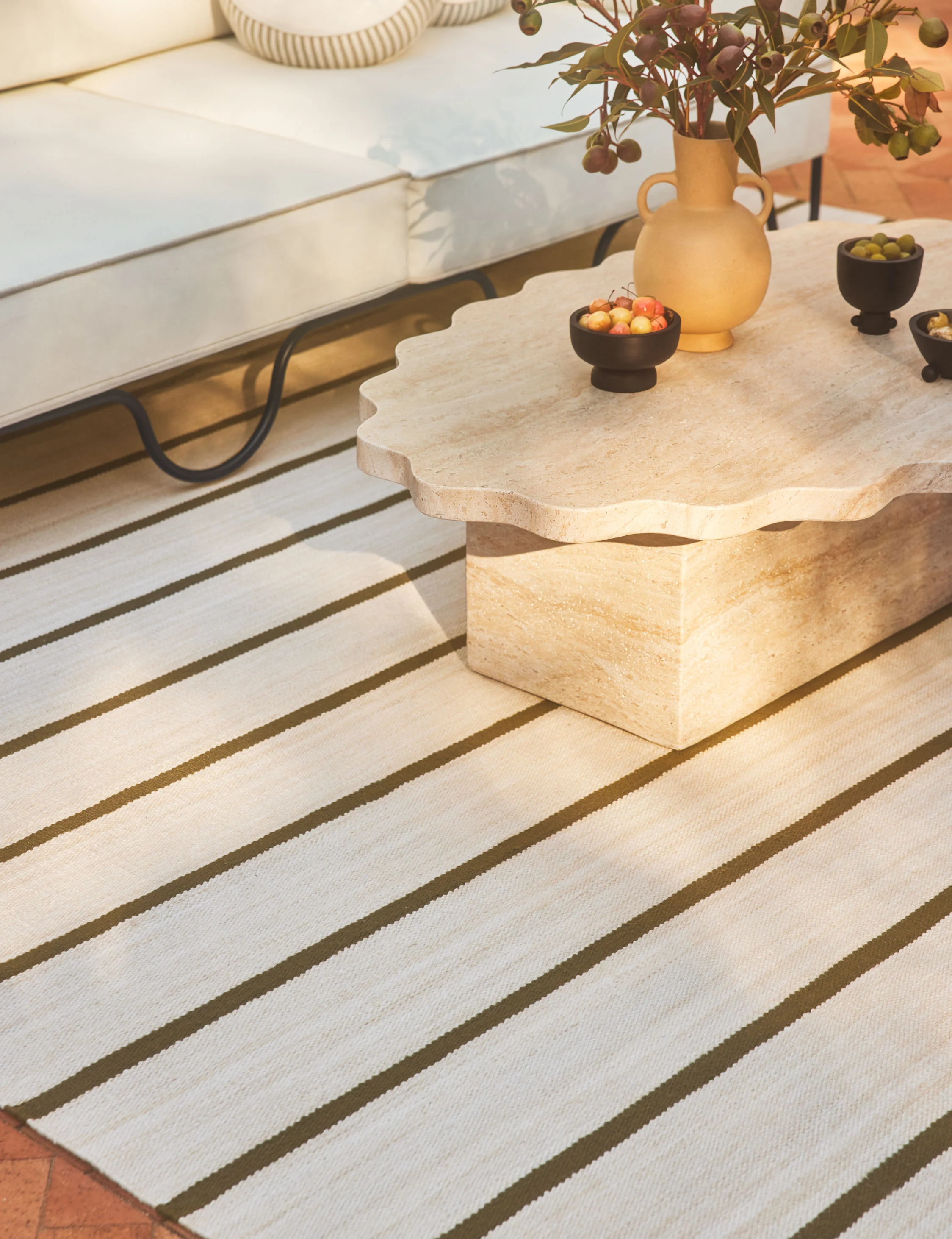 Stripe Indoor / Outdoor Rug by Sarah Sherman Samuel 3 Stripe Indoor / Outdoor Rug by Sarah Sherman Samuel