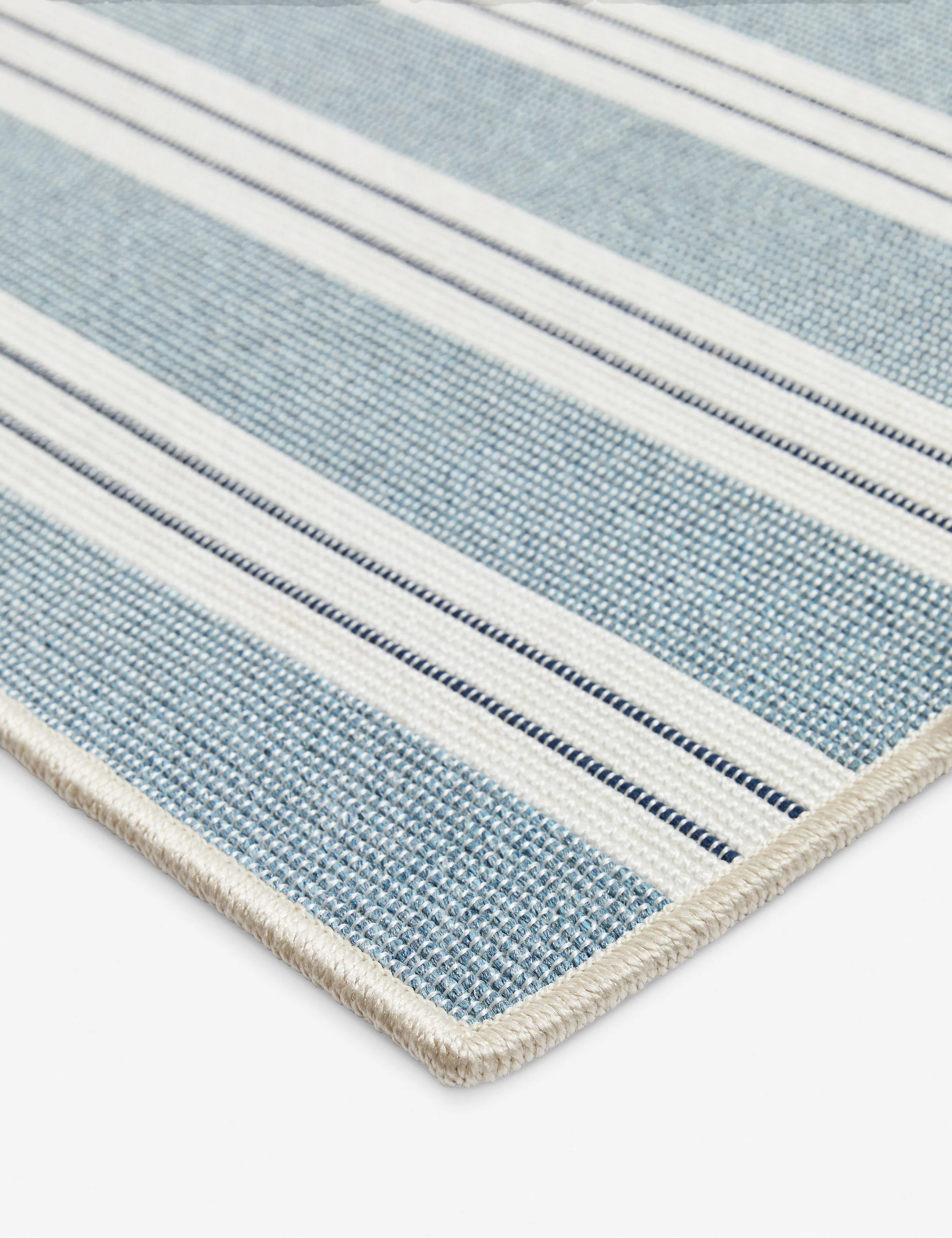 Custom Minetta Hand-Loomed Indoor / Outdoor Rug, Lapis